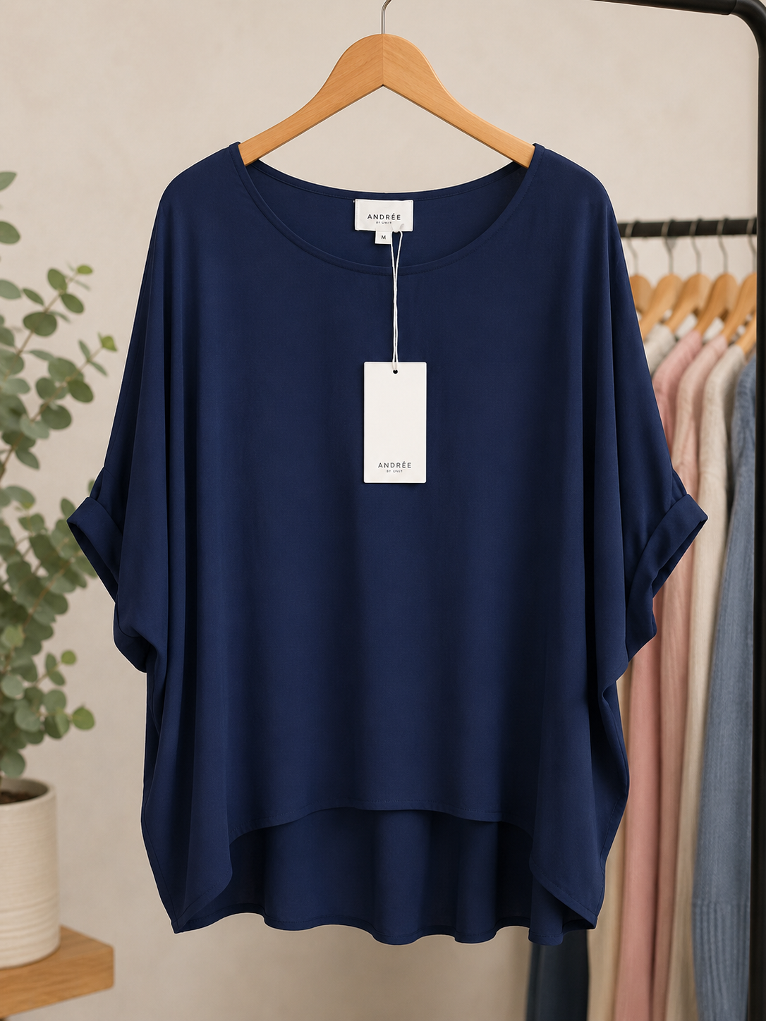 Andree by Unit Relaxed Dolman Sleeve V-Neck Top
