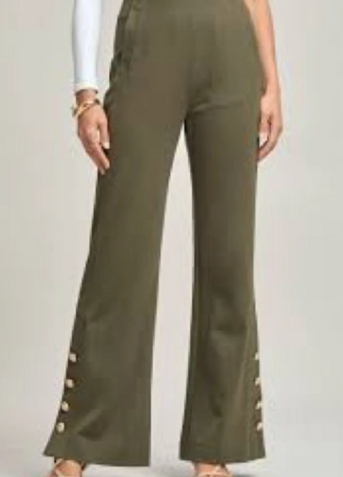 Dear Scarlett Gala Pants – Gold Button Flare
