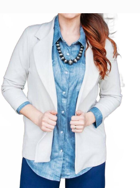 Dear Scarlett Magic Blazer – 3/4 Ruched Sleeve PLUS SIZE