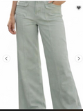 Heyson High-Rise Wide-Leg Patch Pocket Jeans – Sage
