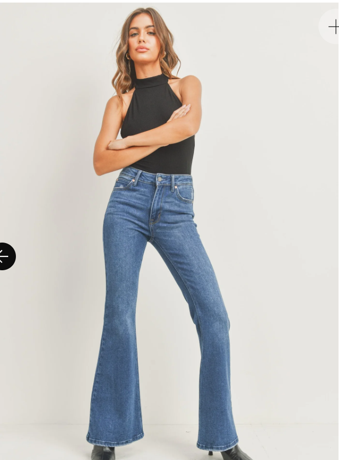 Just Black Denim High Rise Flare Jeans