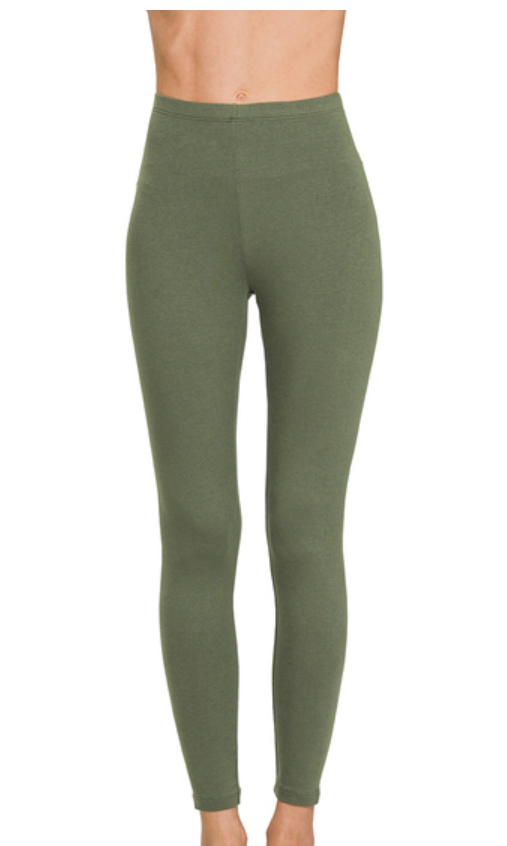 Zenana Everyday Essential Premium Cotton Leggings