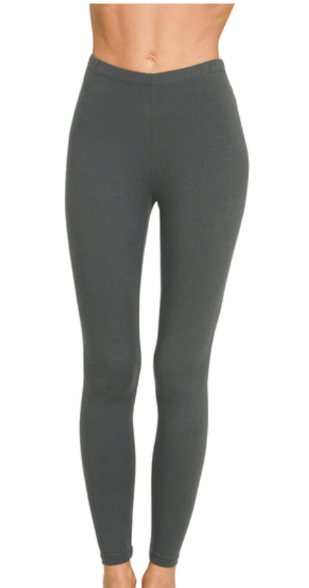 Zenana Everyday Essential Premium Cotton Leggings