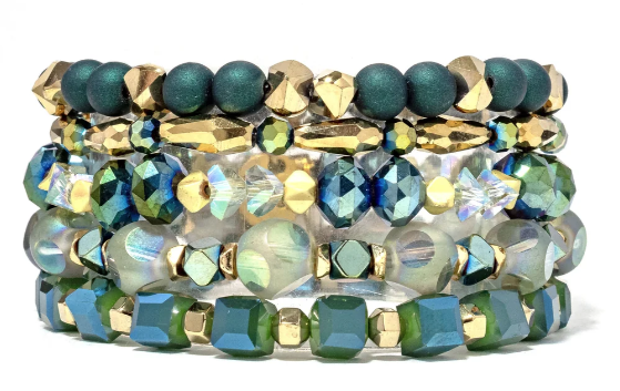 Erimish Riverstone 5-Piece Bracelet Stack