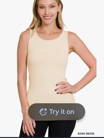 Zenana Essential Fitted Tank Top – Sand Beige