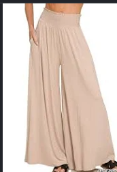 Double Gauze Wide Leg Capri Pants