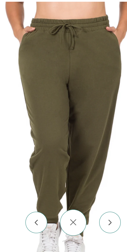 Zenana Cotton Drawstring Joggers