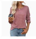Lily Clothing Waffle Knit Round Neck Sweater