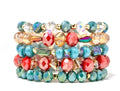 Erimish Topaz 5-Piece Bracelet Stack – Turquoise & Orange